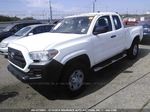 5TFRX5GN0HX099410 - 2017 TOYOTA TACOMA ACCESS CAB/SR/SR5 WHITE photo 2