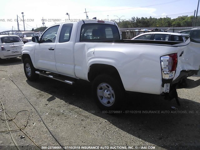 5TFRX5GN0HX099410 - 2017 TOYOTA TACOMA ACCESS CAB/SR/SR5 WHITE photo 3