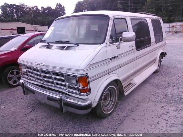 2B6HB21Y1PK519889 - 1993 DODGE RAM VAN B250 WHITE photo 2