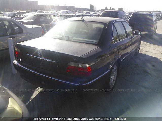 WBAGG83421DN83539 - 2001 BMW 740 I AUTOMATIC BLUE photo 4