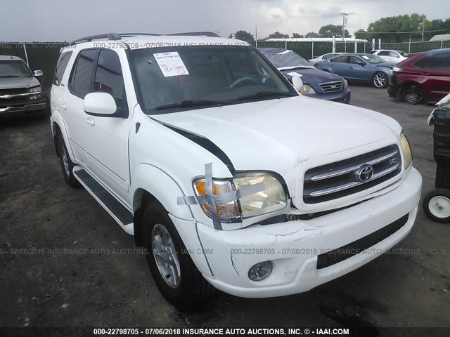 5TDZT38A01S055186 - 2001 TOYOTA SEQUOIA LIMITED WHITE photo 1