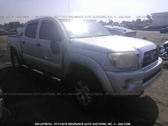 3TMJU62N07M031485 - 2007 TOYOTA TACOMA DOUBLE CAB PRERUNNER SILVER photo 1