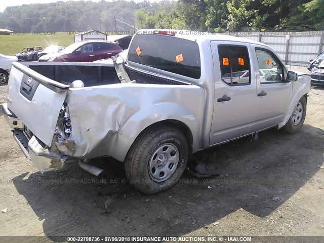 1N6AD0ER1FN761273 - 2015 NISSAN FRONTIER S/SV/SL/PRO-4X SILVER photo 4