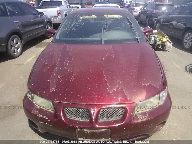 1G2WK52J22F185826 - 2002 PONTIAC GRAND PRIX SE RED photo 6