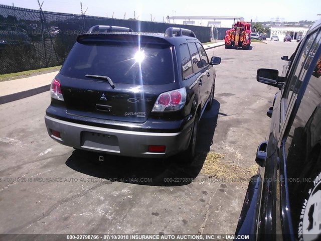 JA4LZ41G93U029011 - 2003 MITSUBISHI OUTLANDER XLS BLACK photo 4