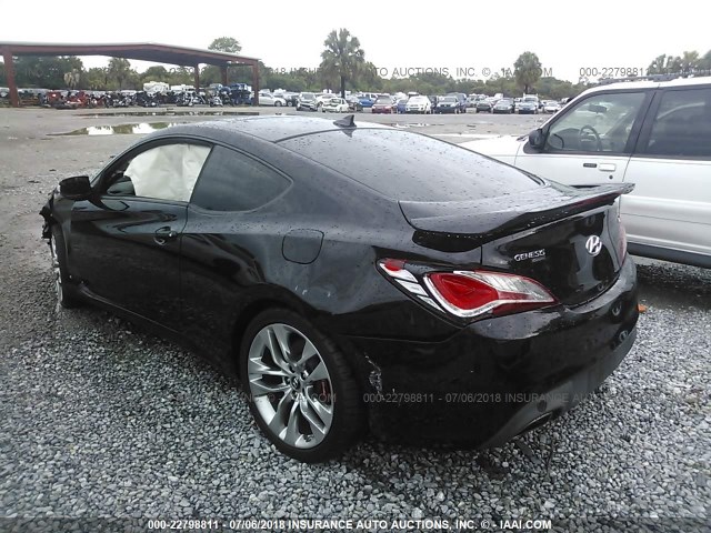 KMHHU6KJ0DU094388 - 2013 HYUNDAI GENESIS COUPE 3.8L BLACK photo 3