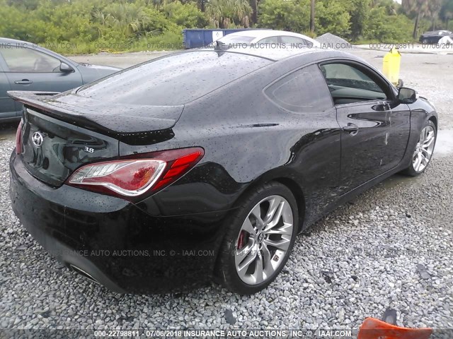 KMHHU6KJ0DU094388 - 2013 HYUNDAI GENESIS COUPE 3.8L BLACK photo 4