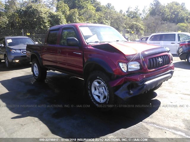 5TEHN72N22Z889666 - 2002 TOYOTA TACOMA DOUBLE CAB 红色 照片 1
