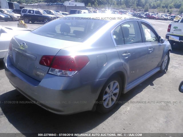 4S3BMBC60A3223602 - 2010 SUBARU LEGACY 2.5I PREMIUM GRAY photo 4