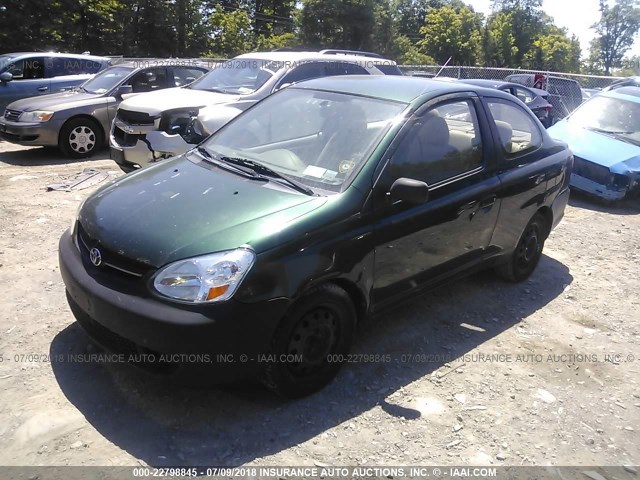 JTDAT123630270167 - 2003 TOYOTA ECHO GREEN photo 2