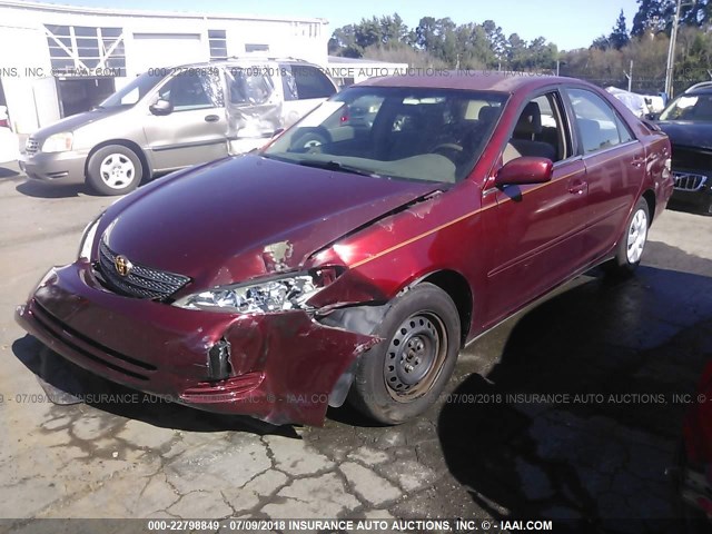 4T1BE32K14U262632 - 2004 TOYOTA CAMRY LE/XLE/SE Bordo foto 2