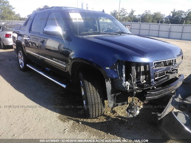 3GNMCGE09CG197218 - 2012 CHEVROLET AVALANCHE LTZ BLUE photo 1