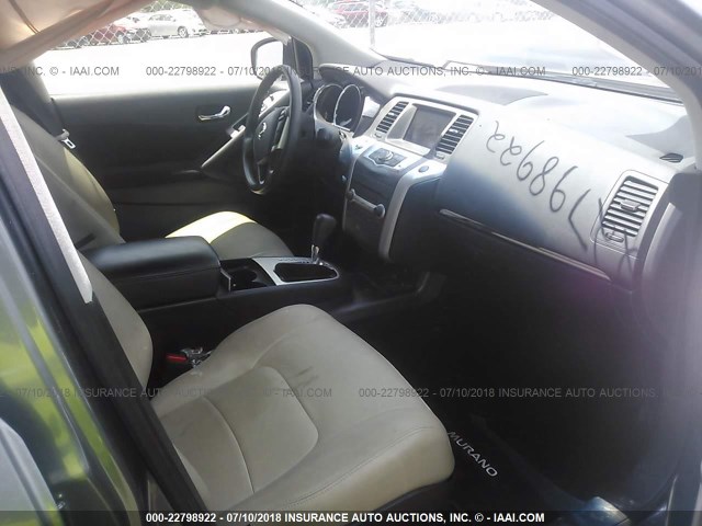 JN8AZ1MW5DW310070 - 2013 NISSAN MURANO S/SL/LE GRAY photo 5