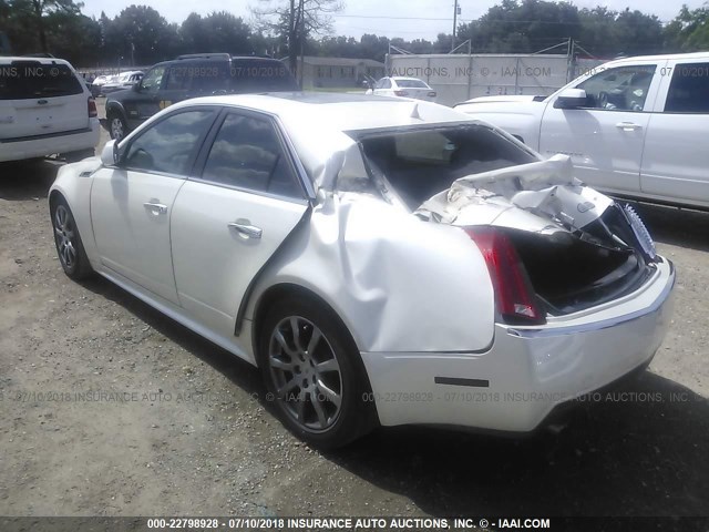 1G6DE5E53C0132150 - 2012 CADILLAC CTS LUXURY COLLECTION WHITE photo 3