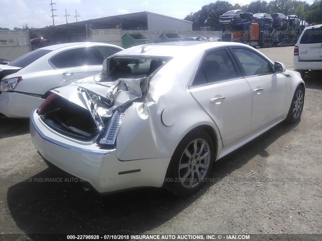 1G6DE5E53C0132150 - 2012 CADILLAC CTS LUXURY COLLECTION WHITE photo 4