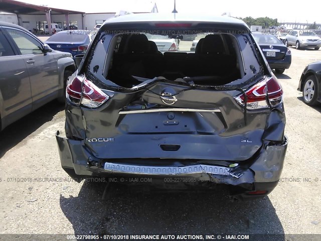 5N1AT2MT0FC761027 - 2015 NISSAN ROGUE S/SL/SV GRAY photo 6