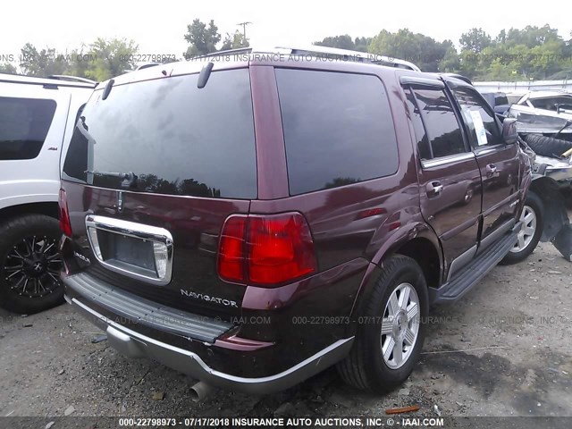5LMFU27R53LJ38501 - 2003 LINCOLN NAVIGATOR MAROON photo 4
