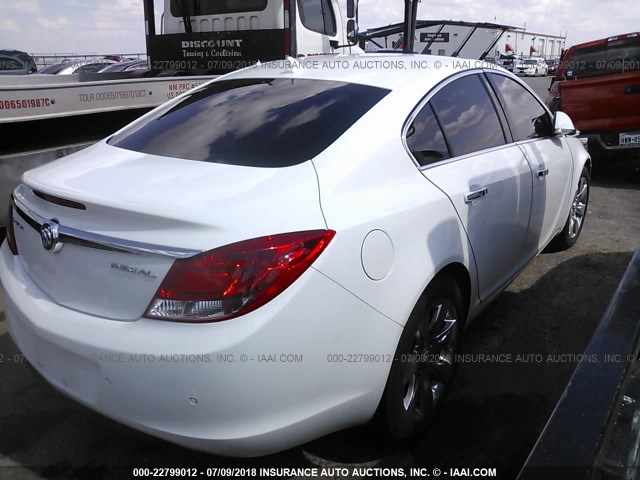 2G4GS5EK4C9129428 - 2012 BUICK REGAL PREMIUM WHITE photo 4