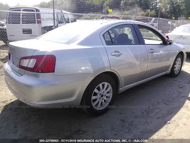 4A32B2FF1CE020479 - 2012 MITSUBISHI GALANT FE SILVER photo 4