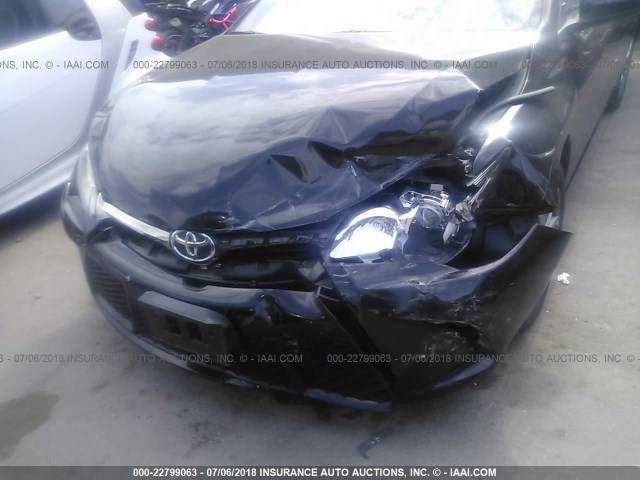 4T1BF1FKXGU184769 - 2016 TOYOTA CAMRY LE/XLE/SE/XSE BLACK photo 6