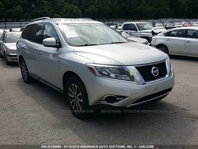5N1AR2MM4DC666202 - 2013 NISSAN PATHFINDER S/SV/SL/PLATINUM 银色 照片 1