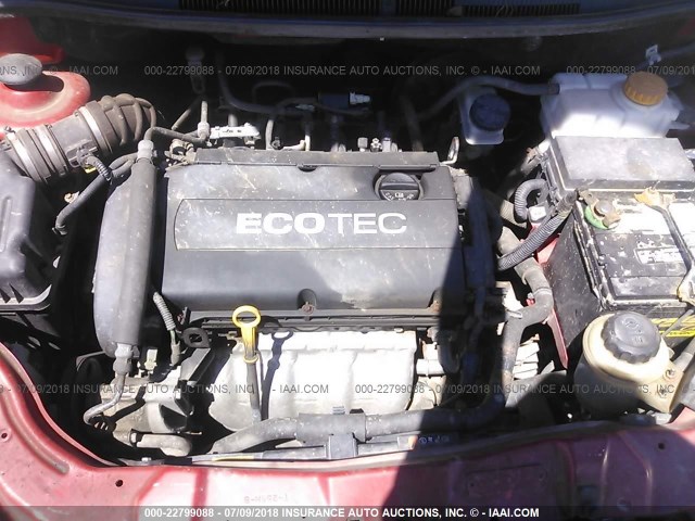 KL1TD6DE9AB091650 - 2010 CHEVROLET AVEO LS/LT 红色 照片 10