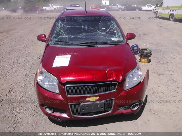 KL1TD6DE9AB091650 - 2010 CHEVROLET AVEO LS/LT 红色 照片 6