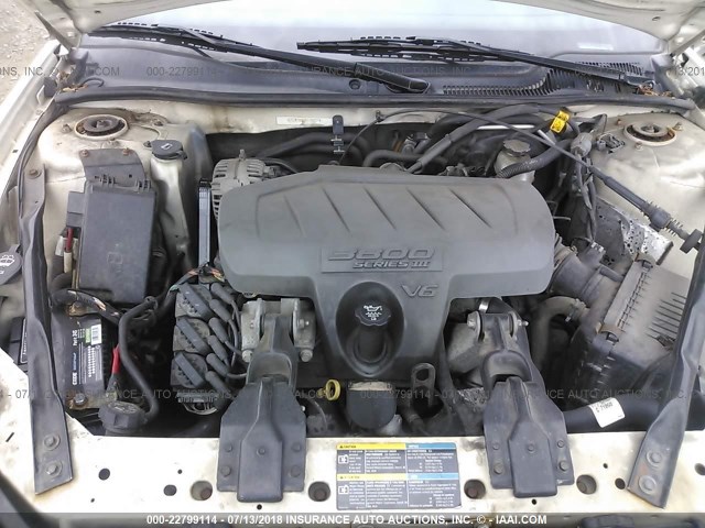 2G2WP552781185939 - 2008 PONTIAC GRAND PRIX WHITE photo 10