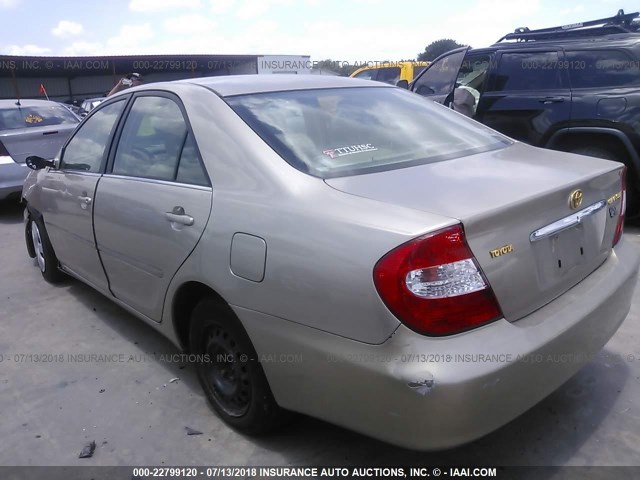 JTDBE30K820003258 - 2002 TOYOTA CAMRY LE/XLE/SE Qızıl foto 3