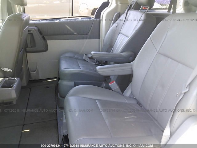 2A8HR54P78R752950 - 2008 CHRYSLER TOWN & COUNTRY TOURING WHITE photo 8