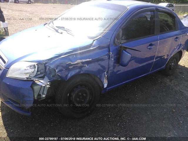 KL1TD5DE6AB106759 - 2010 CHEVROLET AVEO LS/LT 蓝色 照片 6