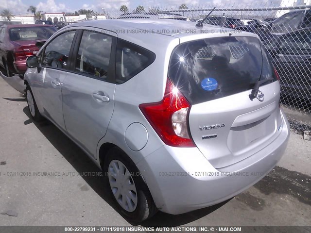 3N1CE2CP2EL411402 - 2014 NISSAN VERSA NOTE S/S PLUS/SV/SL SILVER photo 3