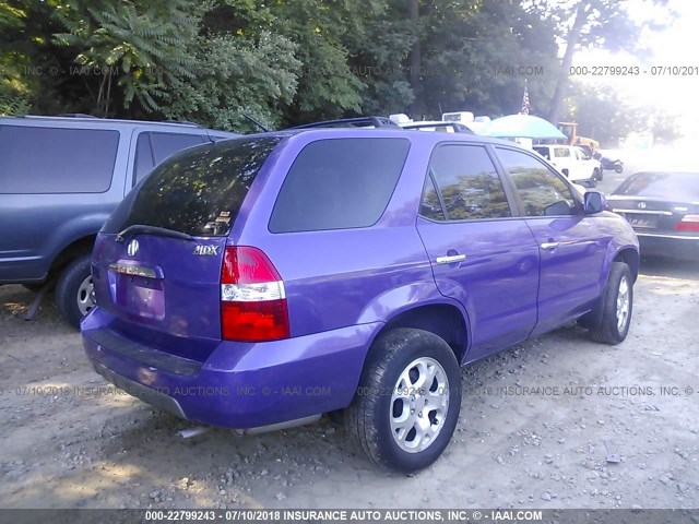 2HNYD18632H506405 - 2002 ACURA MDX TOURING PURPLE photo 4