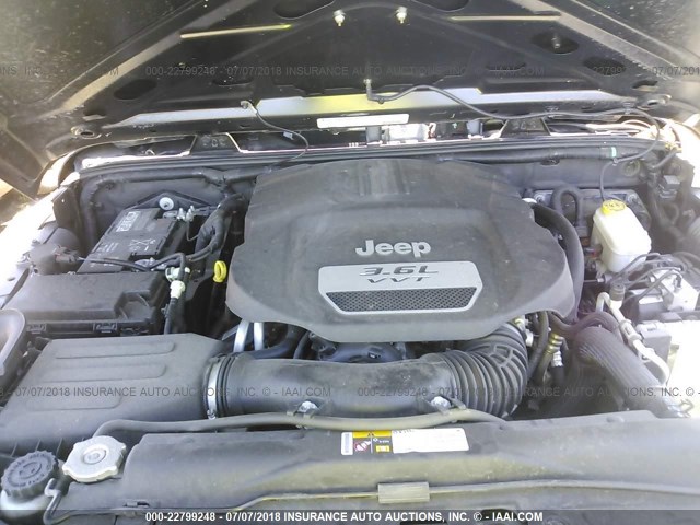 1C4AJWAG9CL247097 - 2012 JEEP WRANGLER SPORT 黑色 照片 10