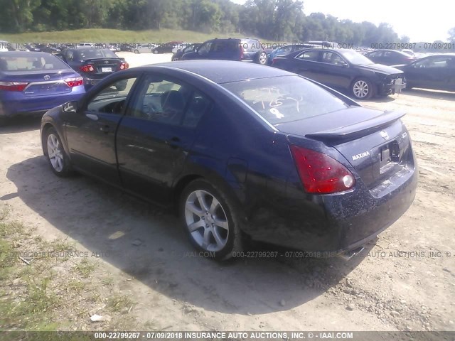 1N4BA41E27C814091 - 2007 NISSAN MAXIMA SE/SL BLUE photo 3