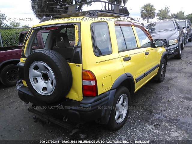 2S3TD62V146100328 - 2004 SUZUKI VITARA LX YELLOW photo 4