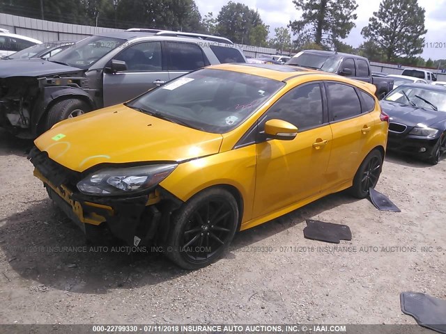 1FADP3L92DL185722 - 2013 FORD FOCUS ST YELLOW photo 2
