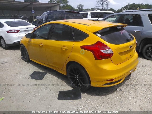 1FADP3L92DL185722 - 2013 FORD FOCUS ST YELLOW photo 3
