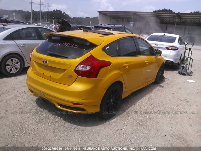 1FADP3L92DL185722 - 2013 FORD FOCUS ST YELLOW photo 4
