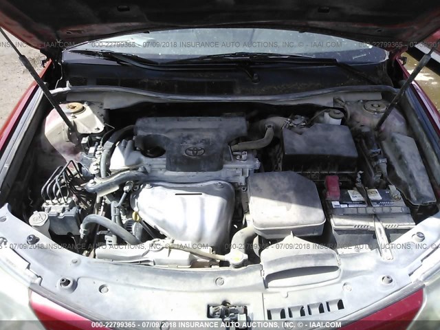 4T1BF1FK8CU631691 - 2012 TOYOTA CAMRY SE/LE/XLE 栗色 照片 10