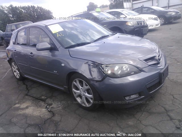 JM1BK343381134919 - 2008 MAZDA 3 HATCHBACK GRAY photo 1