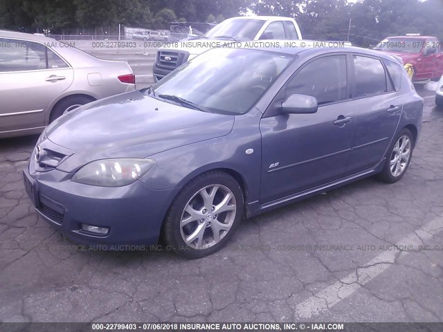 JM1BK343381134919 - 2008 MAZDA 3 HATCHBACK GRAY photo 2
