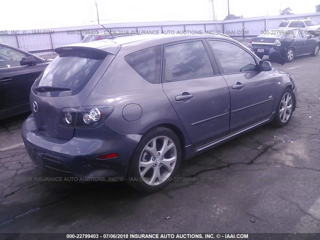 JM1BK343381134919 - 2008 MAZDA 3 HATCHBACK GRAY photo 4