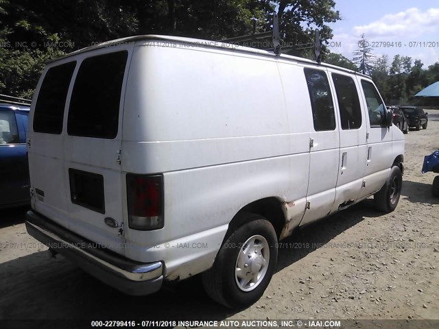 1FTNE2428XHB64798 - 1999 FORD ECONOLINE E250 VAN WHITE photo 4