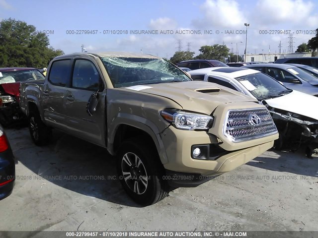 5TFAZ5CN1GX017261 - 2016 TOYOTA TACOMA DBL CAB/SR5/TRD SPORT/OR TAN photo 1