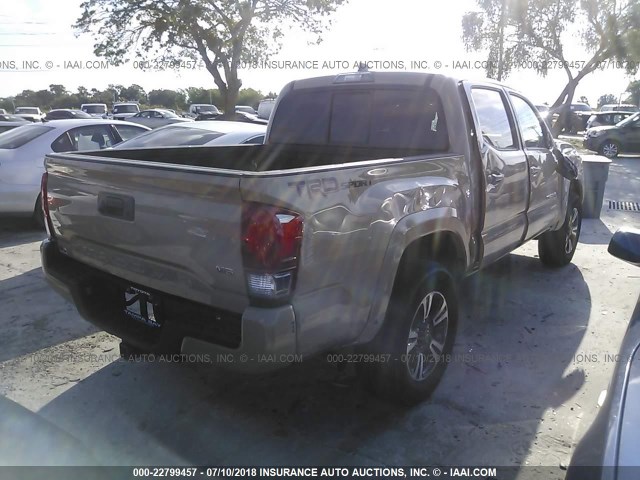 5TFAZ5CN1GX017261 - 2016 TOYOTA TACOMA DBL CAB/SR5/TRD SPORT/OR TAN photo 4