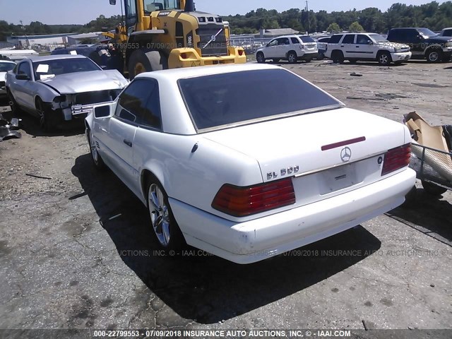 WDBFA67E3RF091432 - 1994 MERCEDES-BENZ SL 500 WHITE photo 3