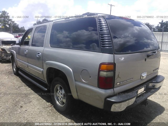 1GNEC16Z32J227356 - 2002 CHEVROLET SUBURBAN C1500 TAN photo 3