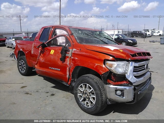 5TFUW5F11GX534669 - 2016 TOYOTA TUNDRA DOUBLE CAB SR/SR5 ORANGE photo 1