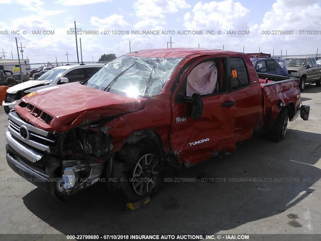 5TFUW5F11GX534669 - 2016 TOYOTA TUNDRA DOUBLE CAB SR/SR5 ORANGE photo 2